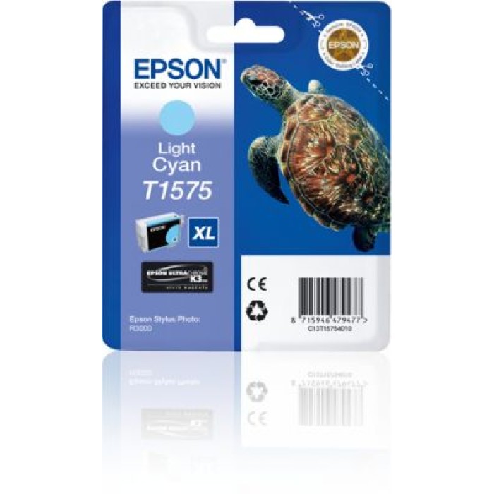 EPSON C13T15754010 CARTUCCIA T1575 TARTARUGA CIANO CHIARO 2300PG/25.9