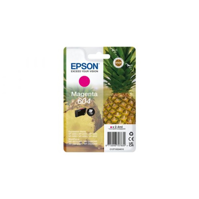 EPSON C13T10G34010 CARTUCCIA 604 - SERIE ANANAS MAGENTA - 604P/2.4ML