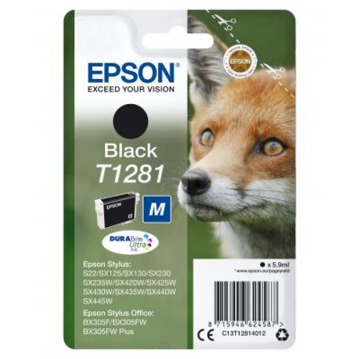 EPSON C13T12814012 CARTUCCIA T1281 - SERIE VOLPE - 185P/5.9ML