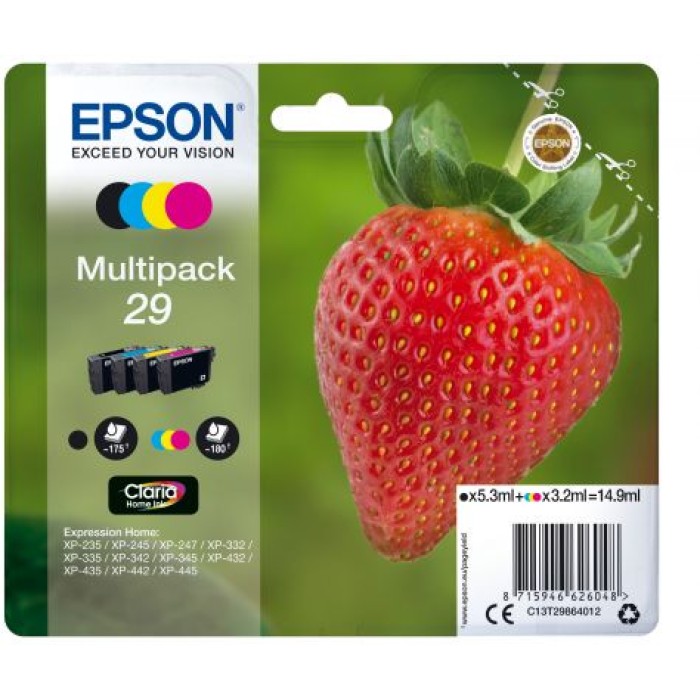 EPSON C13T29864012 CARTUCCIA 29 - SERIE FRAGOLA - MULTIPACK