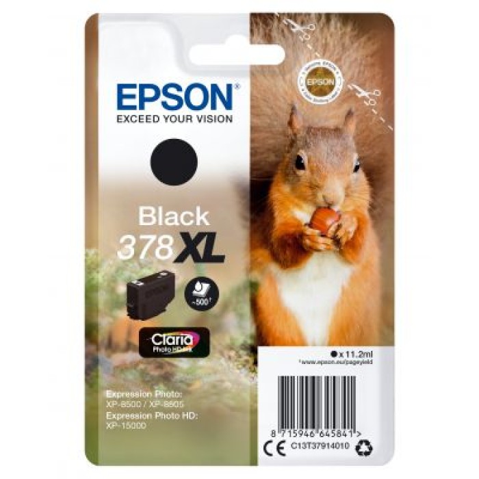 EPSON C13T37914010 CARTUCCIA 378XL - SCOIATTOLO NERO - 500P/11.2ML
