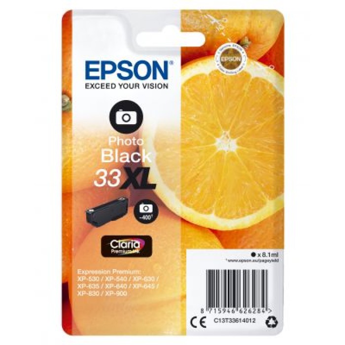 EPSON C13T33614012 CARTUCCIA 33XL - SERIE ARANCE NERO PHOTO - 8.1 ML