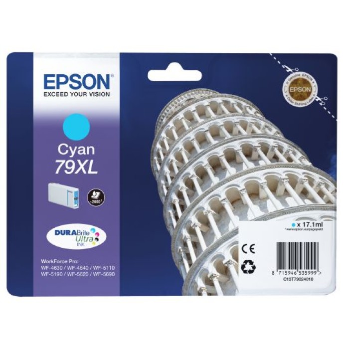 EPSON C13T79024010 CARTUCCIA 79XL - SERIE TORRE CIANO - 17.1 ML
