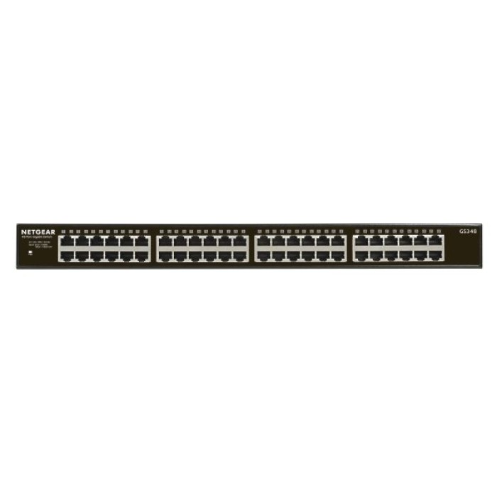 NETGEAR GS348-100EUS 48PT GIGE UNMANAGED RACKMOUNT SWCH