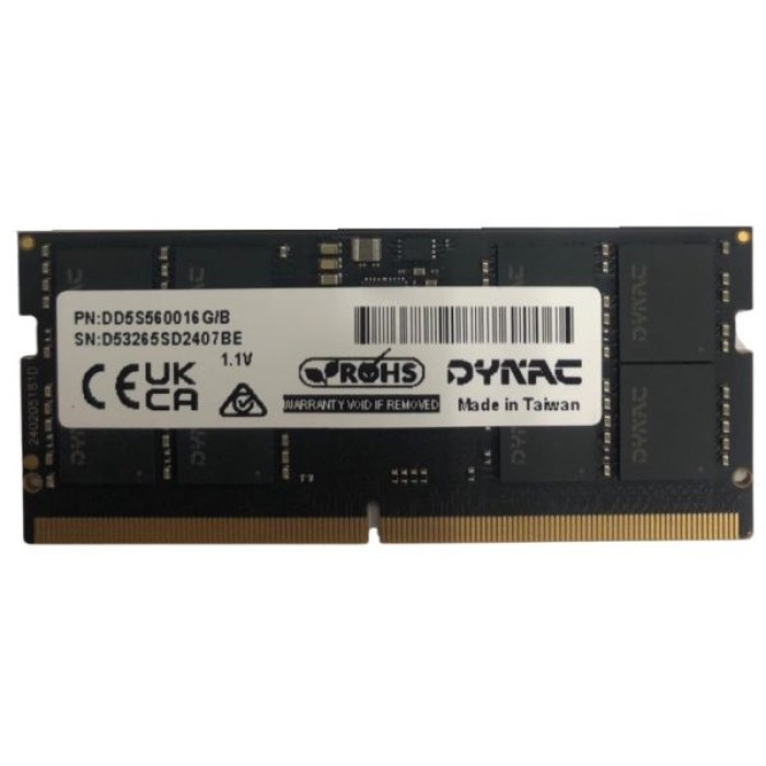 DYNAC DD5S560016G/S DRAM DDR5 16GB SODIMM 5600MHZ 46-46-46  1.1V
