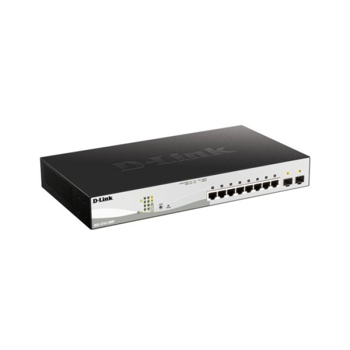 D-LINK DGS-1210-10MP 8-PORT POE+SMART MANAGED SWITCH+2 SFP BUDGET 130W