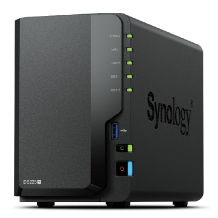 SYNOLOGY INC. DS225+ DS 2-BAY PLUS CELERON J4125 DC 2.0 GHZ 2GB DDR4