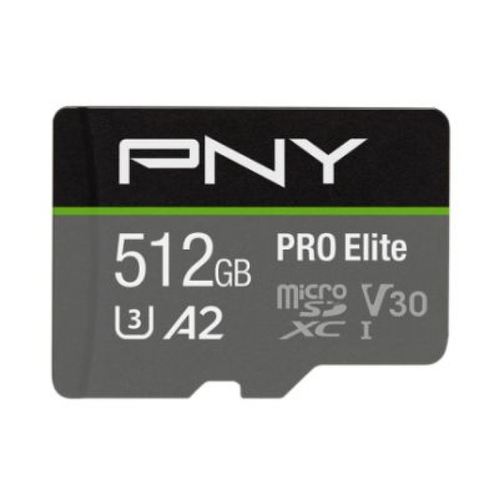 PNY TECHNOLOGIES EUROPE P-SDUX512U3100PRO-GE 512GB PNY MICROSD ELITE PRO 100-90MB/S U3 A2 V30