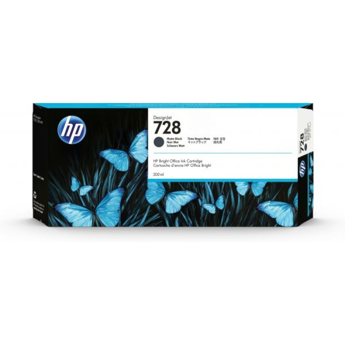HP INC. F9J68A HP 728 300-ML MATTE BLACK INK CRTG