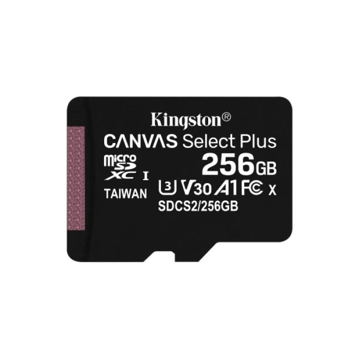 KINGSTON SDCS2/256GB 256GB MICSD CANVAS SELECT PLUS 100R A1 C10 + ADP