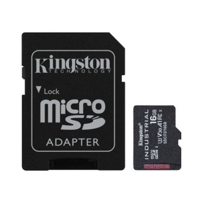 KINGSTON SDCIT2/16GB 16GB MICROSDHC INDUSTRIAL C10 A1 PSLC + SD ADAPTER