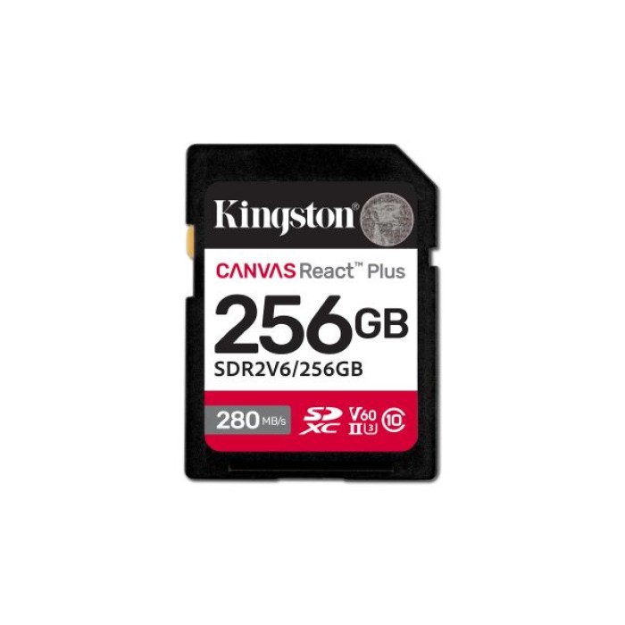 KINGSTON SDR2V6/256GB 256GB CANVAS REACTPLUS SDXC UHSII 280R/150W U3 V60
