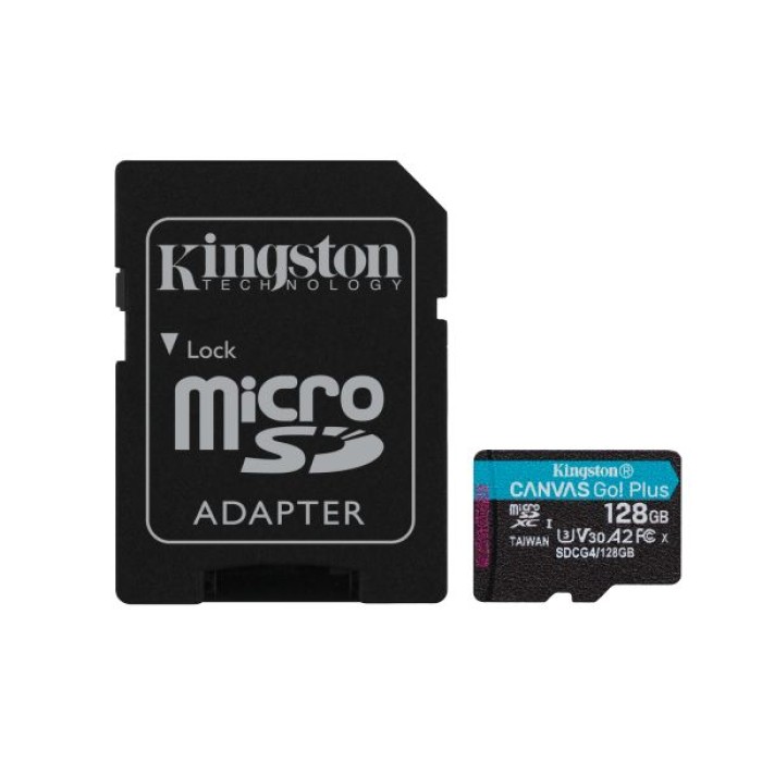KINGSTON SDCG4/128GB 128GB MICROSDXC CANVASGOPLUS G4 200MB/S A2 U3 V30