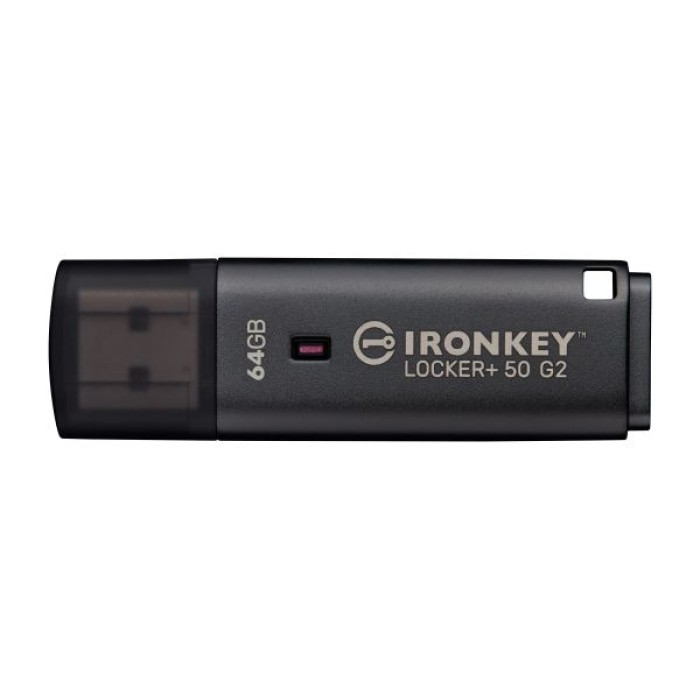KINGSTON IKLP50G2/64GB 64GB IRONKEY LOCKER PLUS 50 G2. FIPS 197. AES-256
