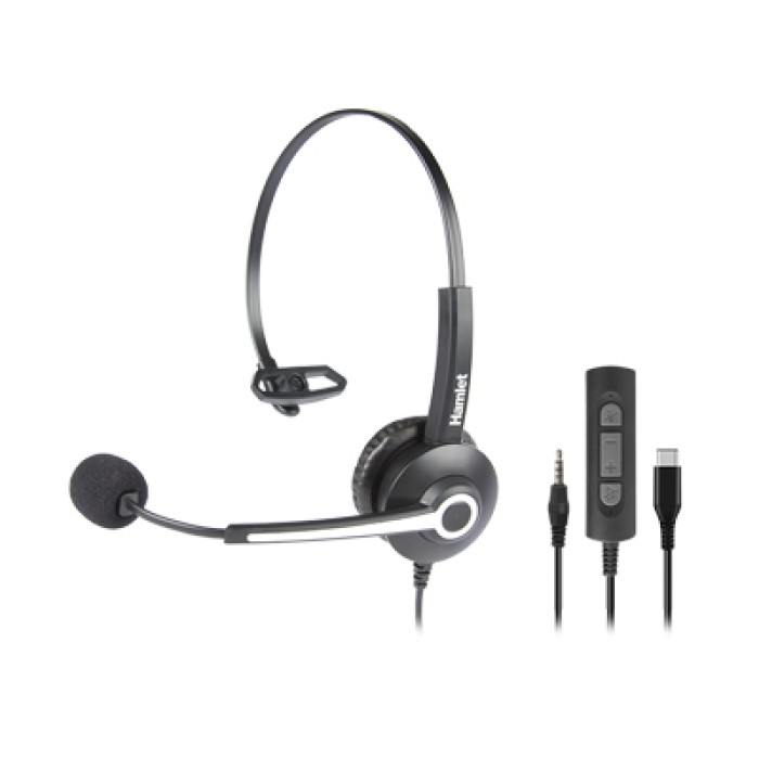 HAMLET HHEADM-CJM CUFFIA BUSINESS MONO AURALE - USB-C E JACK
