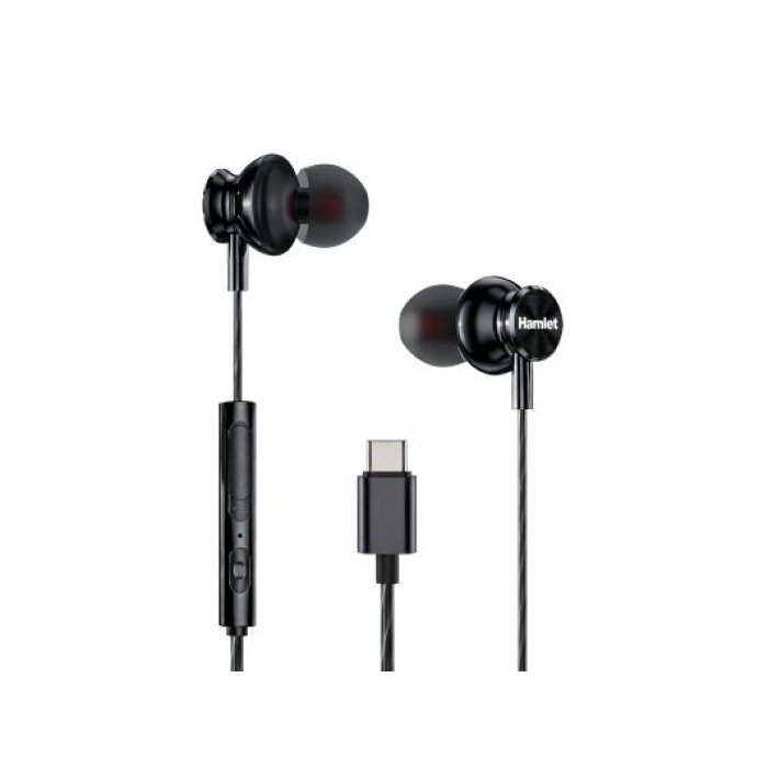 HAMLET HHEADM-IEC AURICOLARI IN-EAR USB-C CON TELECOMANDO
