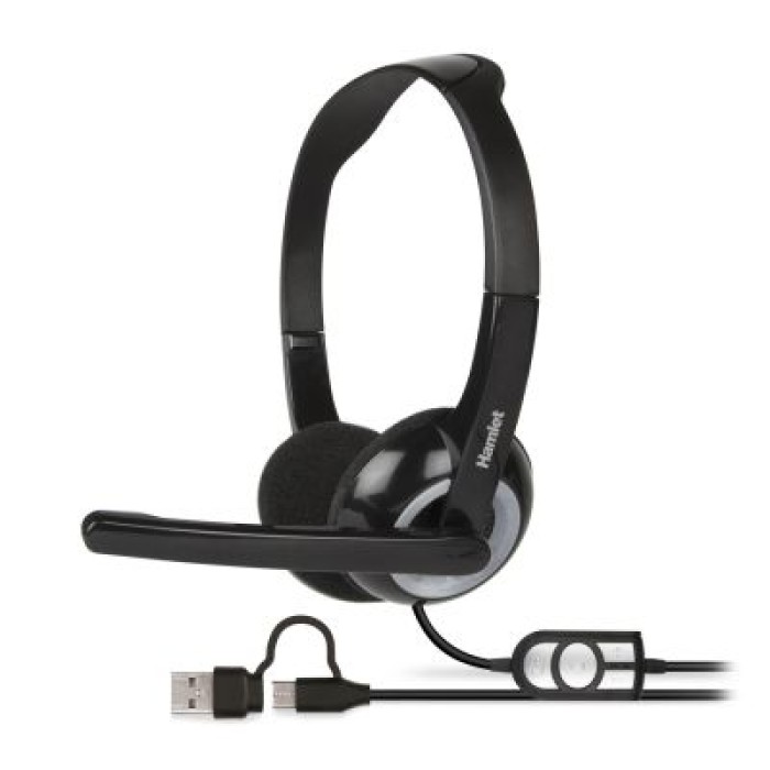 HAMLET HHEADMUS-CA CUFFIA CON MICROFONO USB-C + USB-A