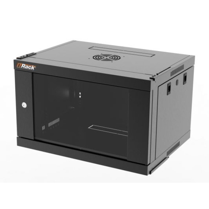 ITRACK ITR-309853 Rack da parete 12U 600x450 h.637( Flat Pack) Nero