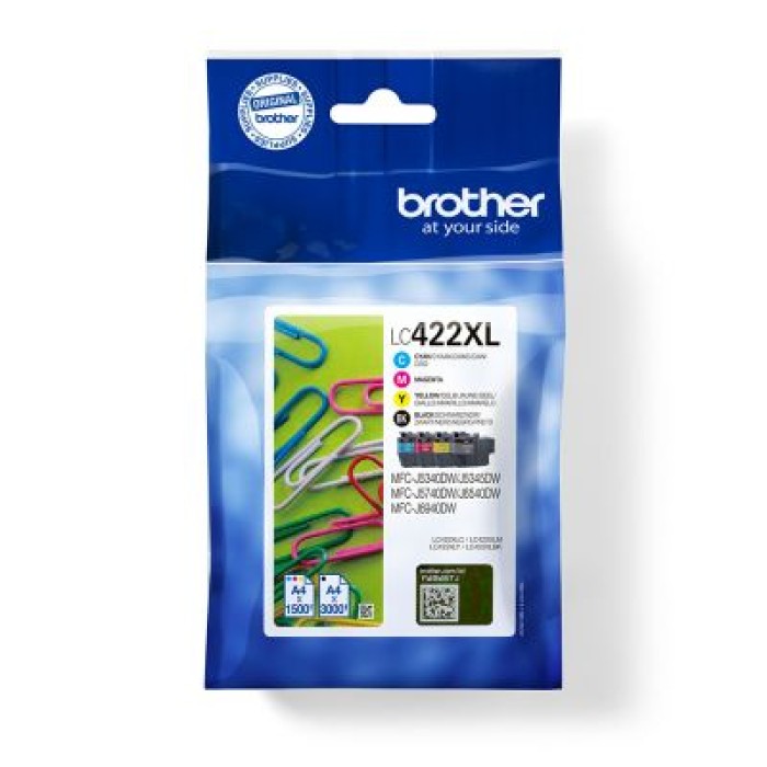 BROTHER LC422XLVAL KIT CARTUCCE - 1.500 PAG COLORI + 3.000 PAG NERO