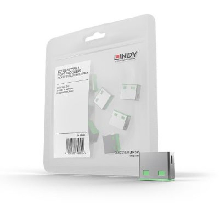 LINDY LINDY40461 SERRATURE ADDIZIONALI PER PORTE USB VERDI