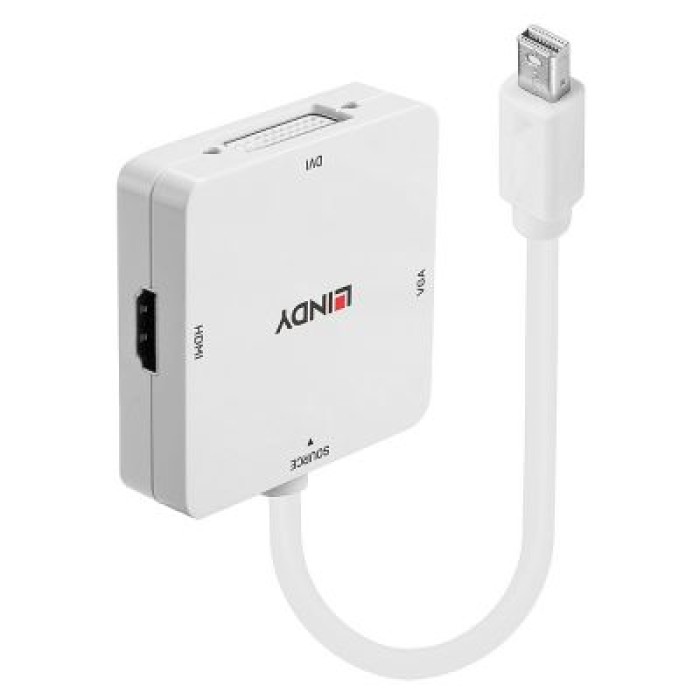 LINDY LINDY41035 ADATTATORE MINI-DP A HDMI 4K30/DVI/VGA
