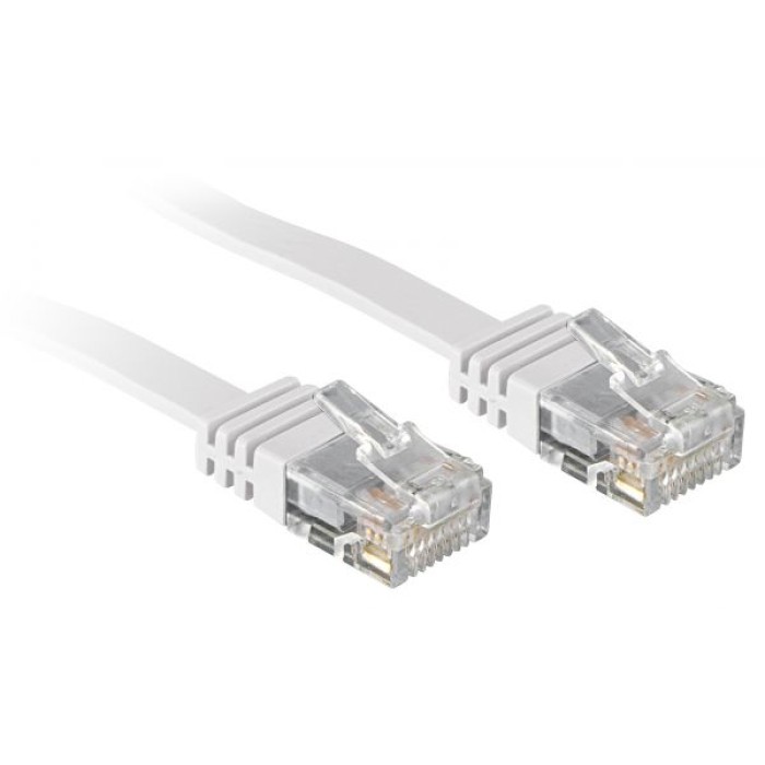 LINDY LINDY47502 CAVO DI RETE FLAT UTP CAT6 2M BIANCO