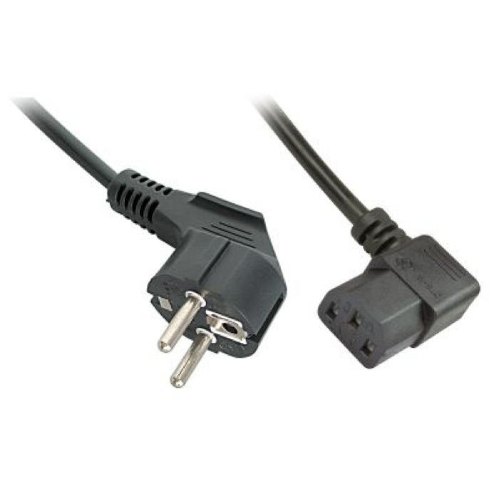 LINDY LINDY30345 CAVO DI ALIMENTAZIONE AD ANGOLO IEC 320 C13. 2M