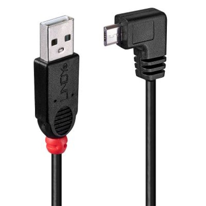 LINDY LINDY31975 CAVO USB 2.0 TIPO A MICRO-B 90GRADI 0.5M