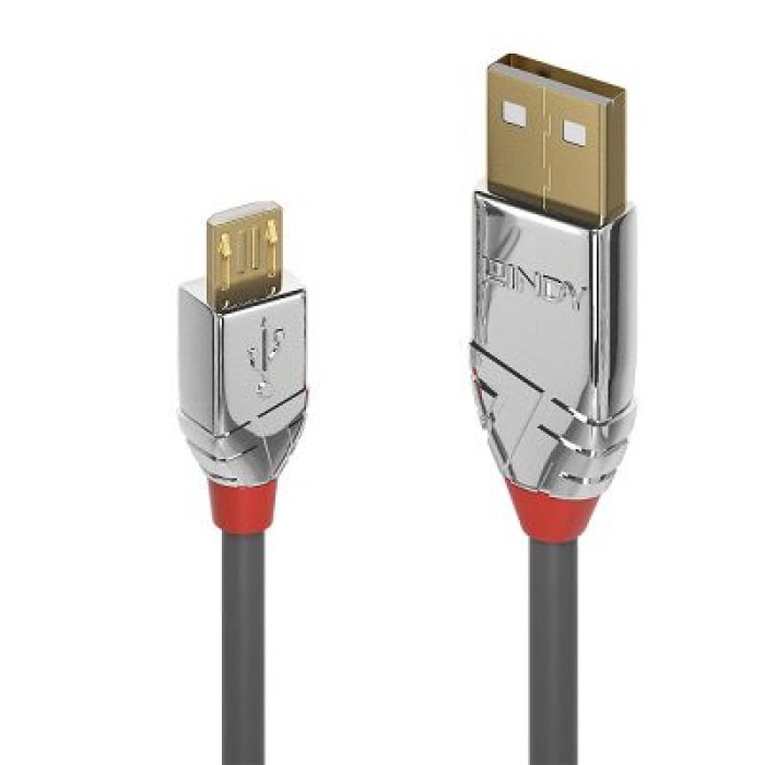 LINDY LINDY36650 CAVO USB 2.0 TIPO A/MICRO-B CROMO LINE. 0.5M