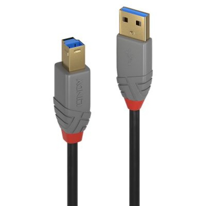 LINDY LINDY36744 CAVO USB 3.2 TIPO A/B ANTHRA LINE. 5M