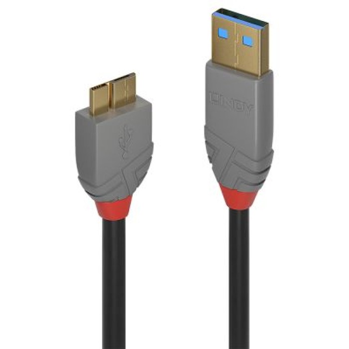 LINDY LINDY36765 CAVO USB 3.0 TIPO A A MICRO-B ANTHRA LINE. 0.5M