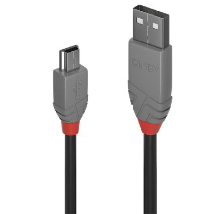 LINDY LINDY36723 CAVO USB 2.0 TIPO A A MINI-B ANTHRA LINE. 2M