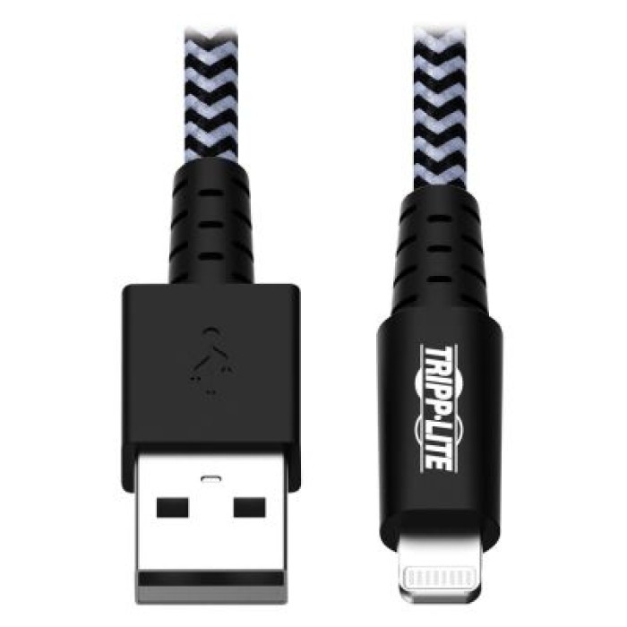 TRIPP-LITE BY EATON M100-003-HD HEAVY-DUTY USB-A TO LIGHTNING SYNC/CHARGE CABLE.