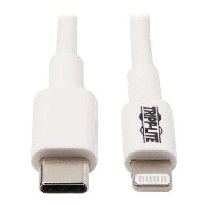 TRIPP-LITE BY EATON M102-003-WH USB-C TO LIGHTNING SYNC/CHARGE CABLE (M/M). MFI C