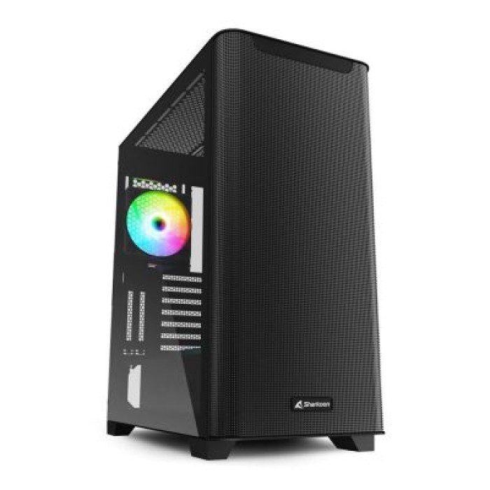 SHARKOON M30 RGB 2xU3.1xType-C.TEMP Glass. 1x120 PWM 1x120 ARGB PWM