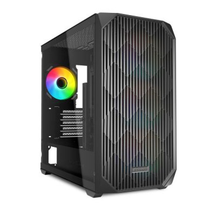 SHARKOON MK3 RGB BLACK MATX 2X U3. 1XTYPE-C. 4X120ARGB