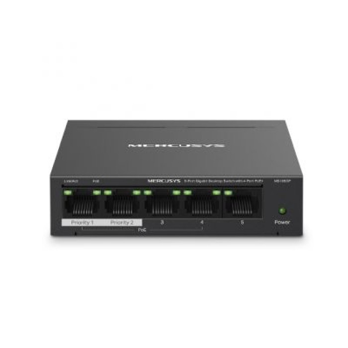 MERCUSYS MS105GP 5-PORT 10/100/1000 MBPS DESKTOP SWITCH 4-PORT POE+