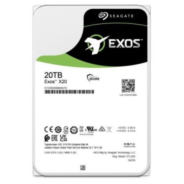 SEAGATE ST20000NM007D 20TB EXOS X20 ENTERPRISE SEAGATE SATA 3.5 72000RPM