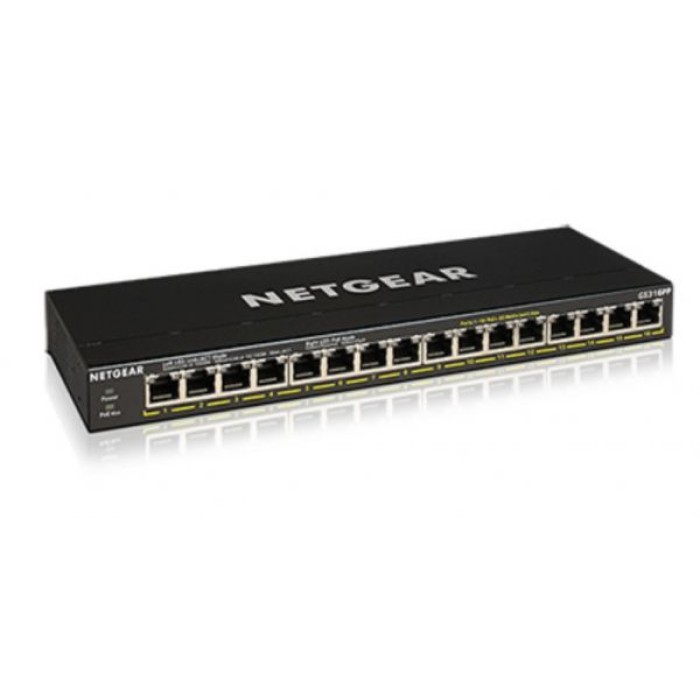 NETGEAR GS316PP-100EUS 16PT GE UNMANAGED SWCH HI-PWR POE+