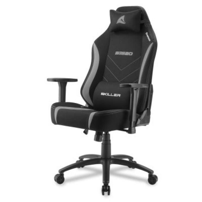 SHARKOON SKILLER SGS20 FAB BLACK/GREY SEDIA IN TESSUTO. DIMENSIONI COMFORT