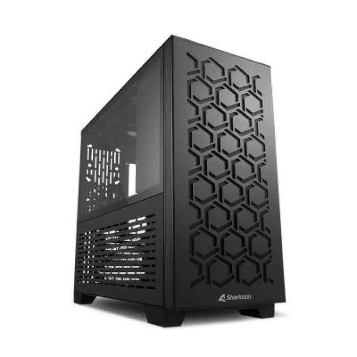 SHARKOON MS-Y1000 BLACK MINI-ATX. 2XU3. 1X80 PWM. 3X120 PWM. FINESTRA LAT