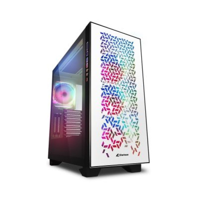 SHARKOON ELITE SHARK CA300H WHITE 2XU3.1XTYPE-C.VETRO TEMP.4XARGB FAN.ARGB CONTR