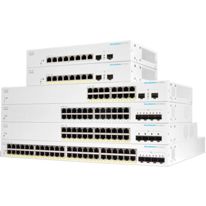 CISCO CBS220-8FP-E-2G-EU CBS220 SMART 8-PORT GE. FULL POE. EXT PS. 2X1G SFP
