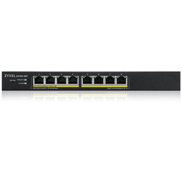 ZYXEL GS1915-8EP-EU0101F SWITCH WEB MANAGED 8 PORTE GIGABIT POE MAX 60W