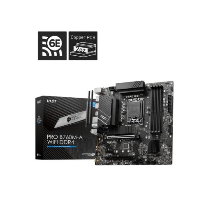 MSI COMPONENTS PRO B760M-A WIFI DDR4 MSI MB PRO B760M-A WIFI DDR4 MATX