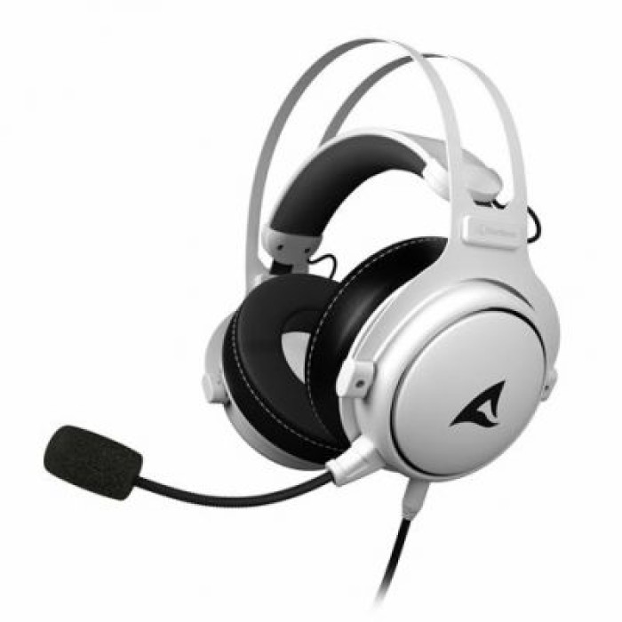 SHARKOON SKILLER SGH50 WHITE CIRCUMAURALI. 1X TRRS. 2X 3.5MM PLUG. HI-RES AUDIO