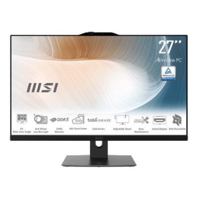 MSI MODERN AM272P 1M-862XIT AIO CORE 5 120U 8GB 512GB SHARED 27FHD FREEDOS