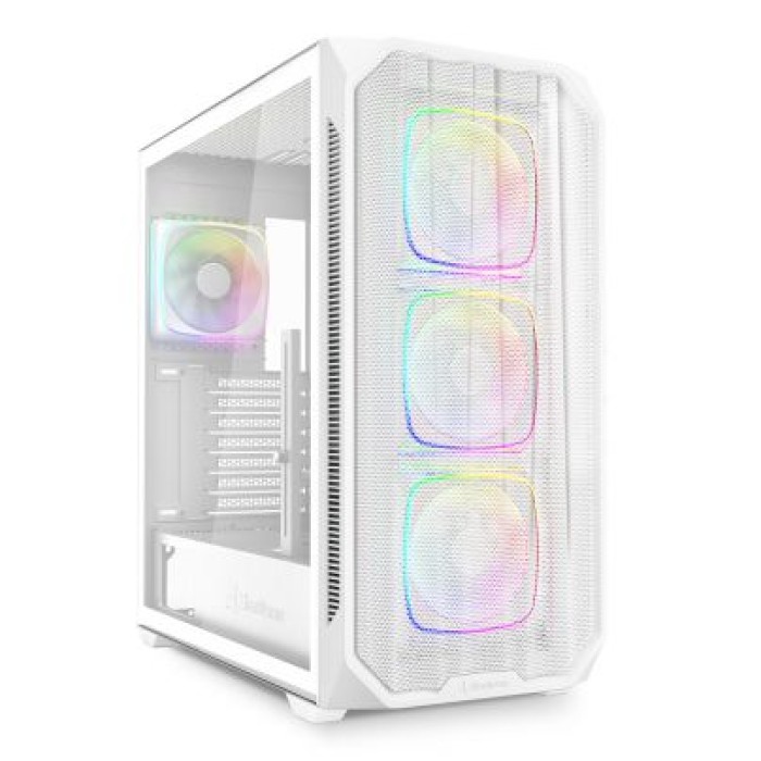 SHARKOON AK5M RGB WHITE ATX 2X U3. 1X TYPE-C. 4X 120 ARGB