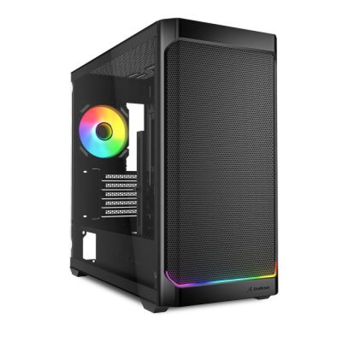 SHARKOON MK4W RGB STRIP BLACK MATX 2X U3. 1XTYPE-C. 4X120ARGB