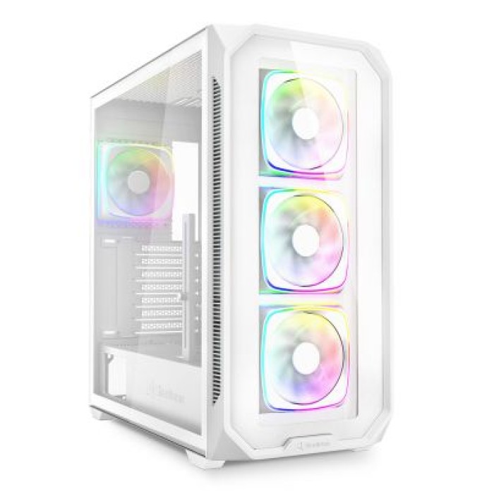 SHARKOON AK5G RGB WHITE ATX 2X U3. 1X TYPE-C. 4X 120 ARGB